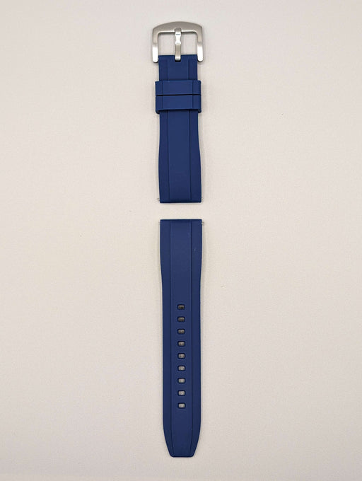 Explorer Rubber Watch Band in Deep Blue Quick Release image 1