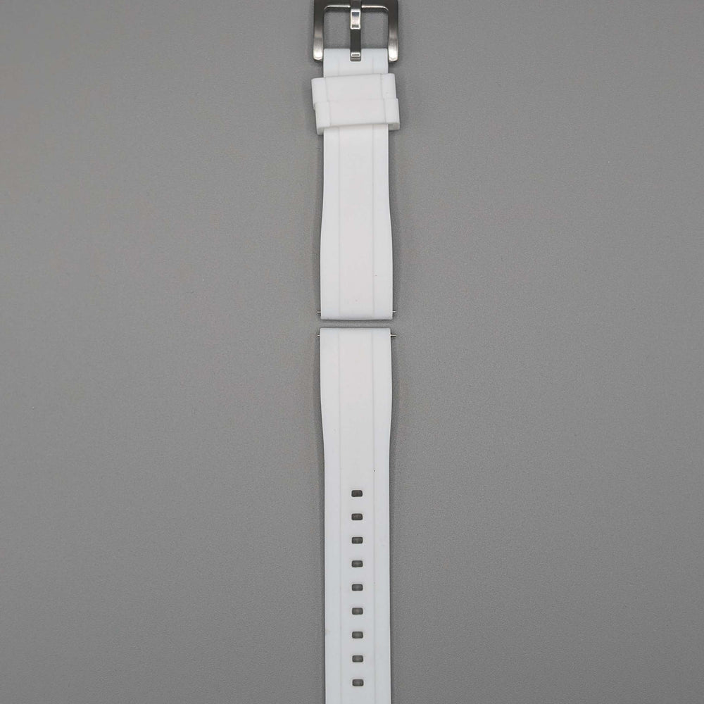 Explorer Rubber Watch Band in Snowmass White Quick Release image 2