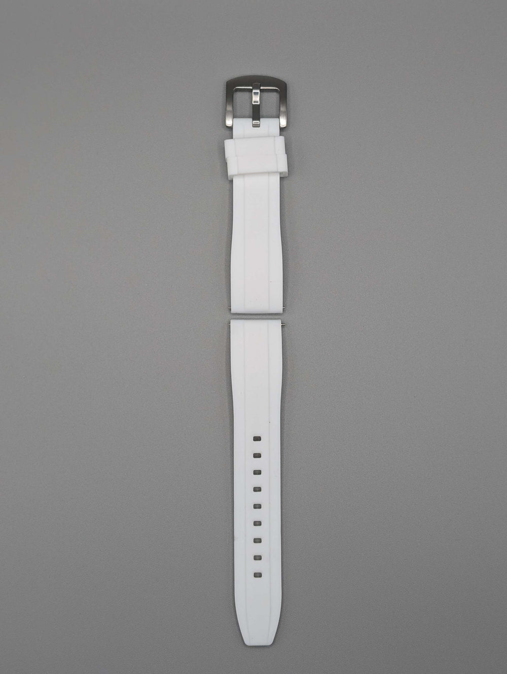 Explorer Rubber Watch Band in Snowmass White Quick Release image 2
