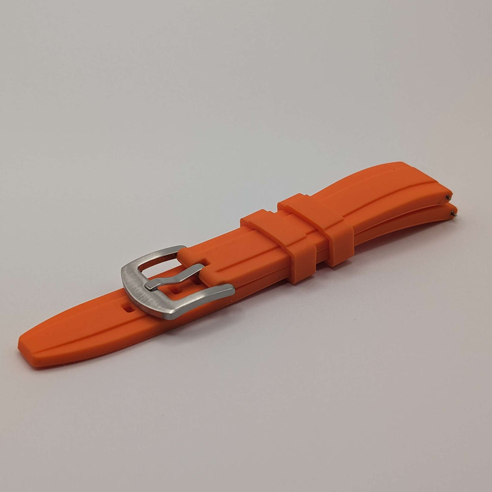 Explorer Rubber Watch Band in Sunset Orange Quick Release image 0