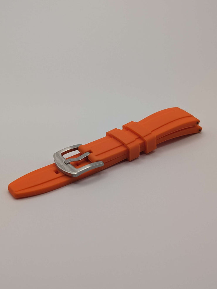Explorer Rubber Watch Band in Sunset Orange Quick Release image 0