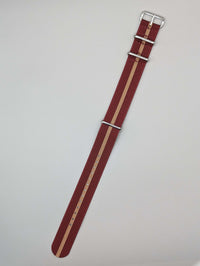 HMS NATO Watch Band in Vino Red/Khaki image 2