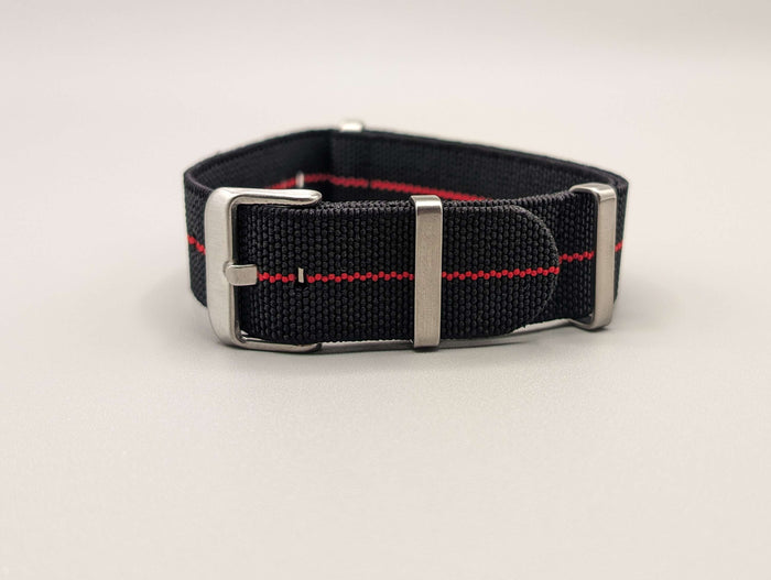 HMS FLX NATO Watch Band in Midnight Black/Red image 0
